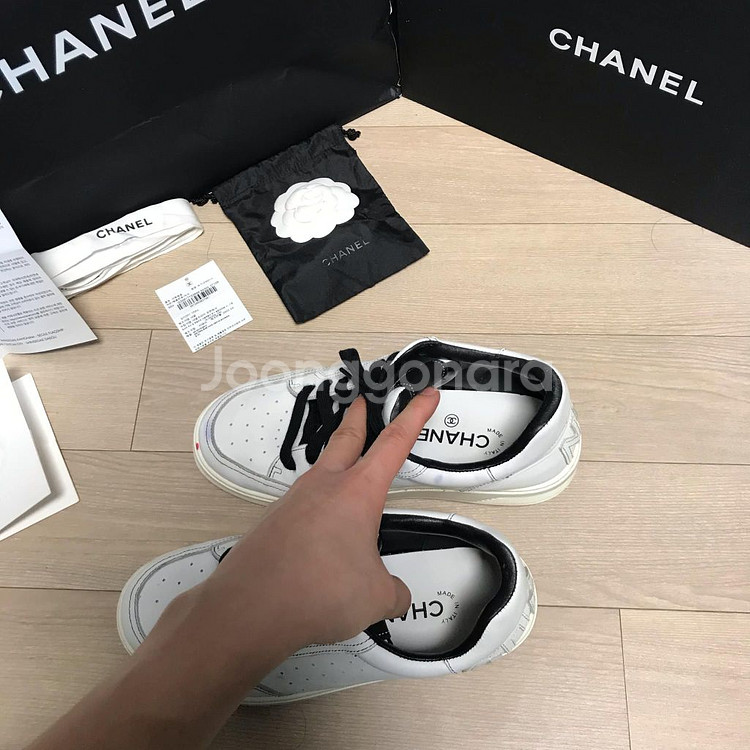 [37][풀구성+인보이스]샤넬 테니스 백로고 스니커즈--8