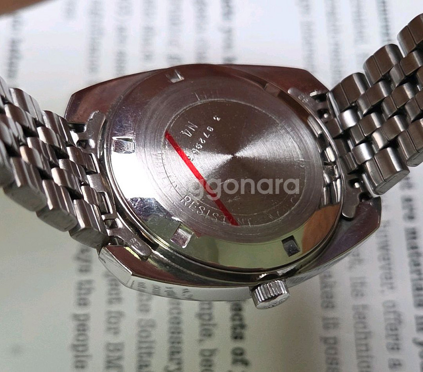 빈티지 부로바 N4 터틀 데이데이트 점보 투톤버건디 브--8