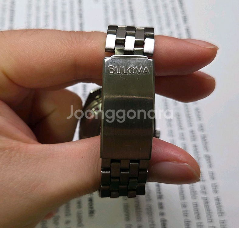 빈티지 부로바 N4 터틀 데이데이트 점보 투톤버건디 브--9