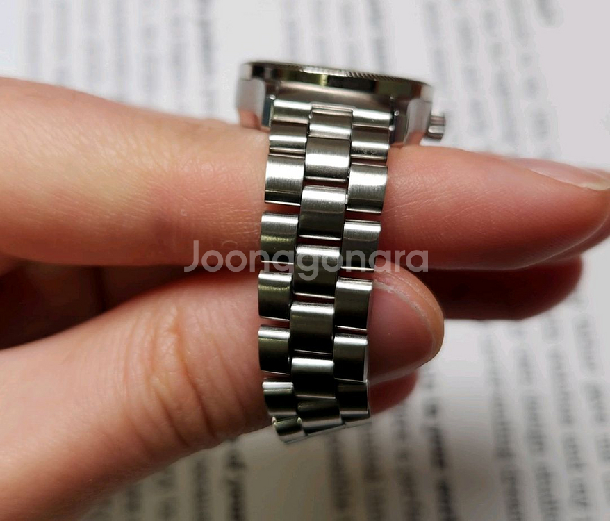 빈티지 부로바 데이데이트 노랭이 코인베젤 오토매틱 통줄--5