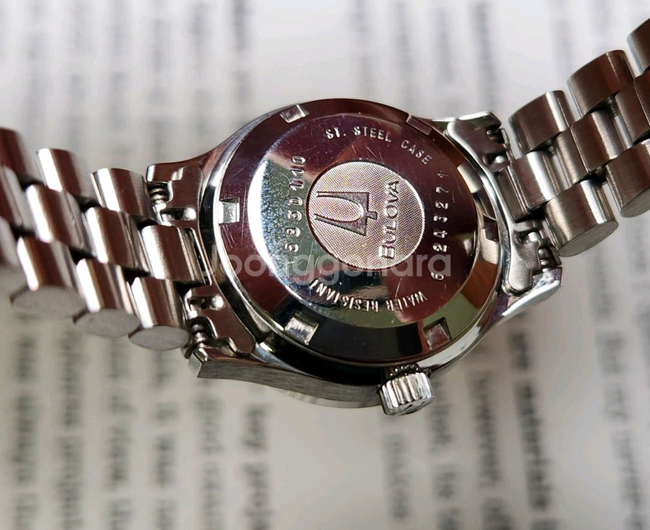 빈티지 부로바 데이데이트 노랭이 코인베젤 오토매틱 통줄--7