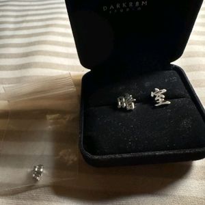 다크룸 실버 귀걸이 이어링 Darkr8m silver