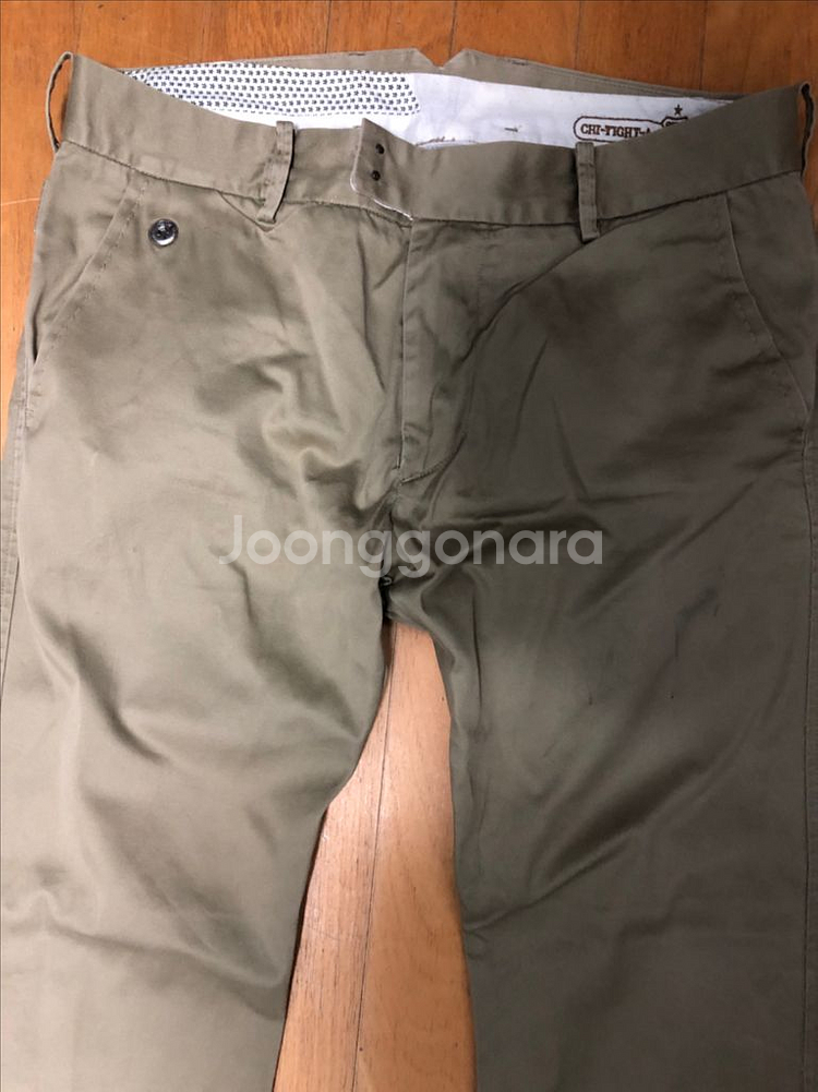 디젤 코튼 치노팬츠 슬림핏 면바지 카키 베이지 30--2