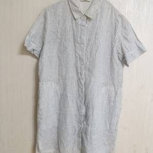 여성 BCBG 마100% 롱 린넨셔츠(오버핏90.95)