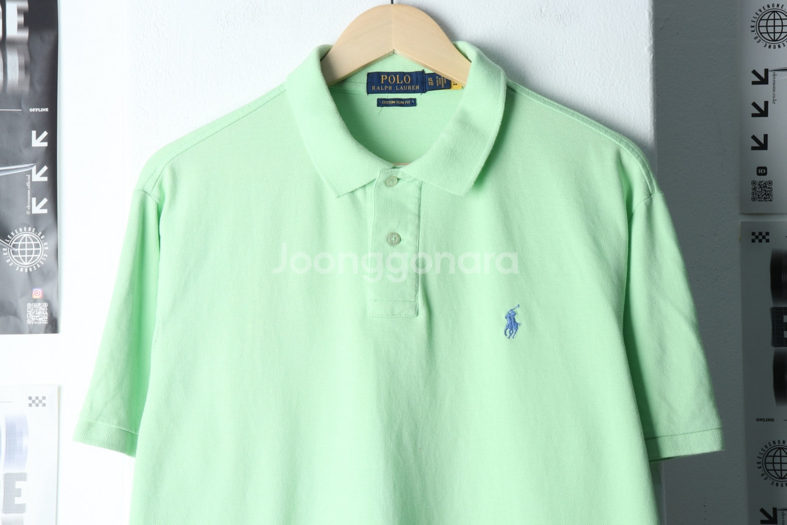 (XL-2XL) 폴로 랄프로렌 반팔 카라 티셔츠 그린--2