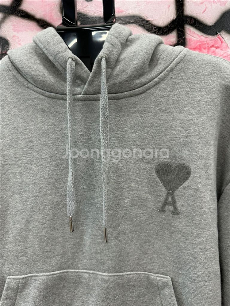 (L) 아미 톤온톤 후드티 그레이--1
