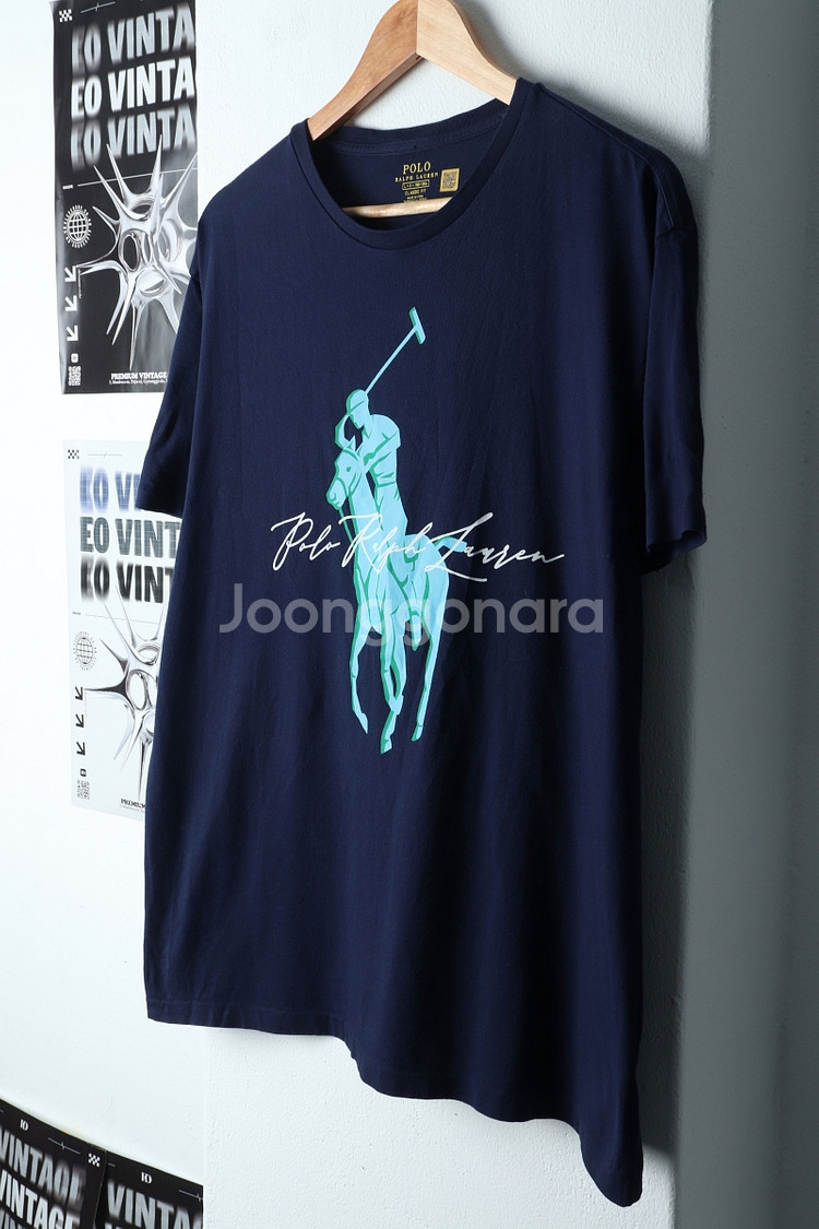 (L-XL) 폴로 랄프로렌 반팔 티셔츠 네이비 빅포니--0