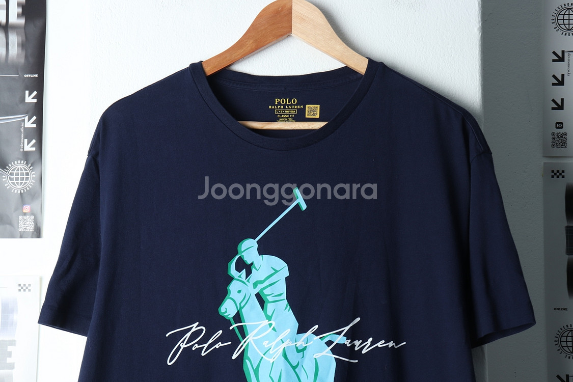 (L-XL) 폴로 랄프로렌 반팔 티셔츠 네이비 빅포니--2