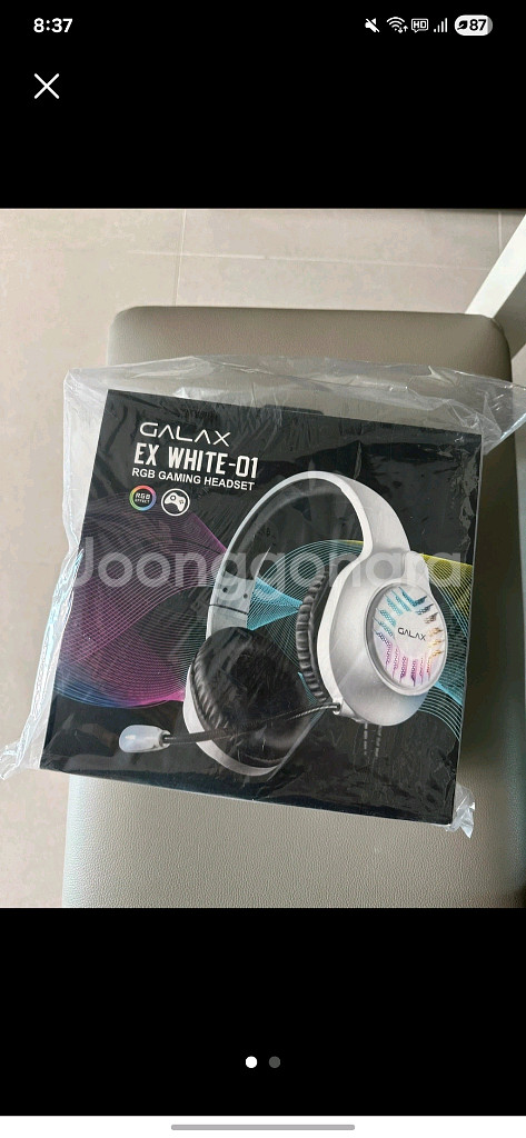 미개봉 새상품 GALAX 게이밍 헤드셋 EX WHITE--0