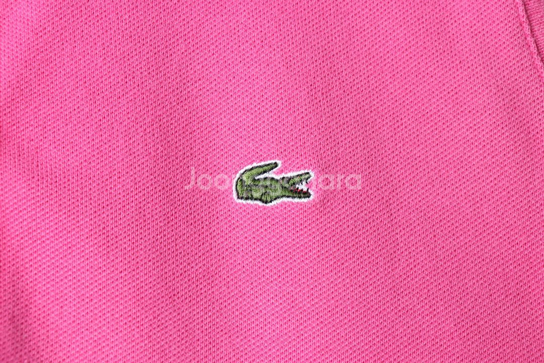 W(L) 라코스테 반팔 카라 티셔츠 민소매 핑크--4