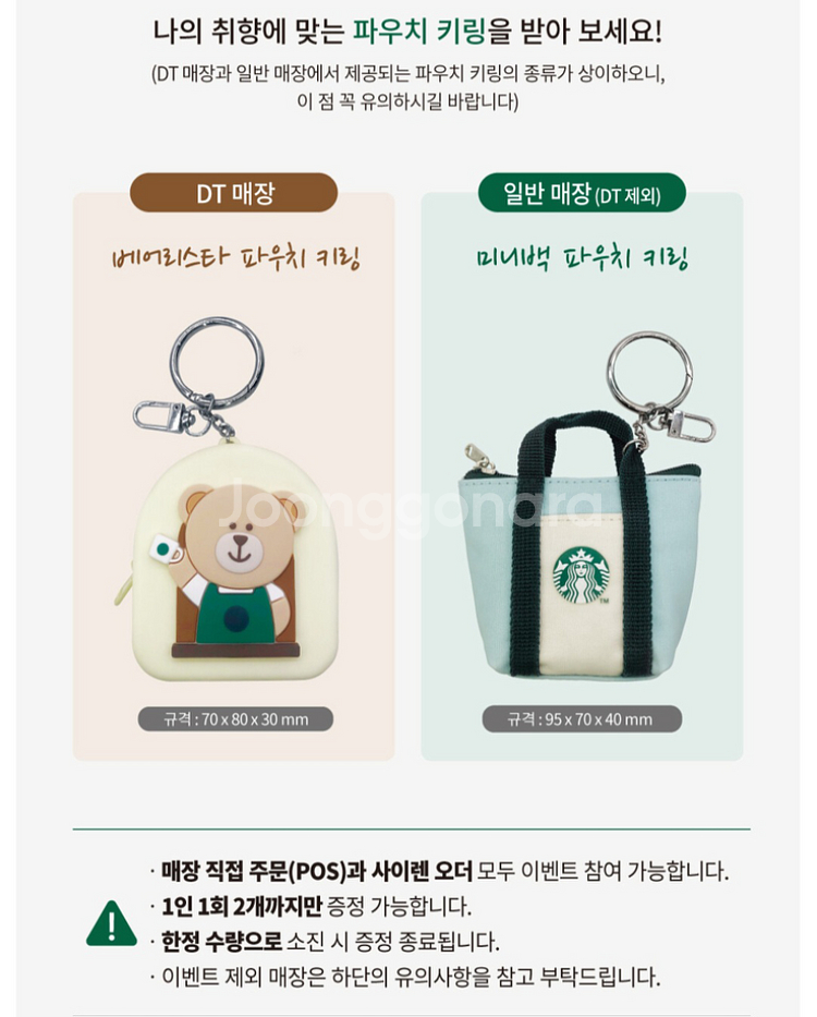 미개봉]스타벅스 베어리스타 미니백 파우치 키링--5