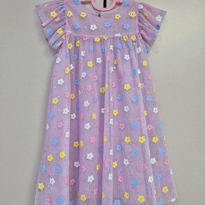 프렌치캣 연보라 꽃샤원피스 120사이즈