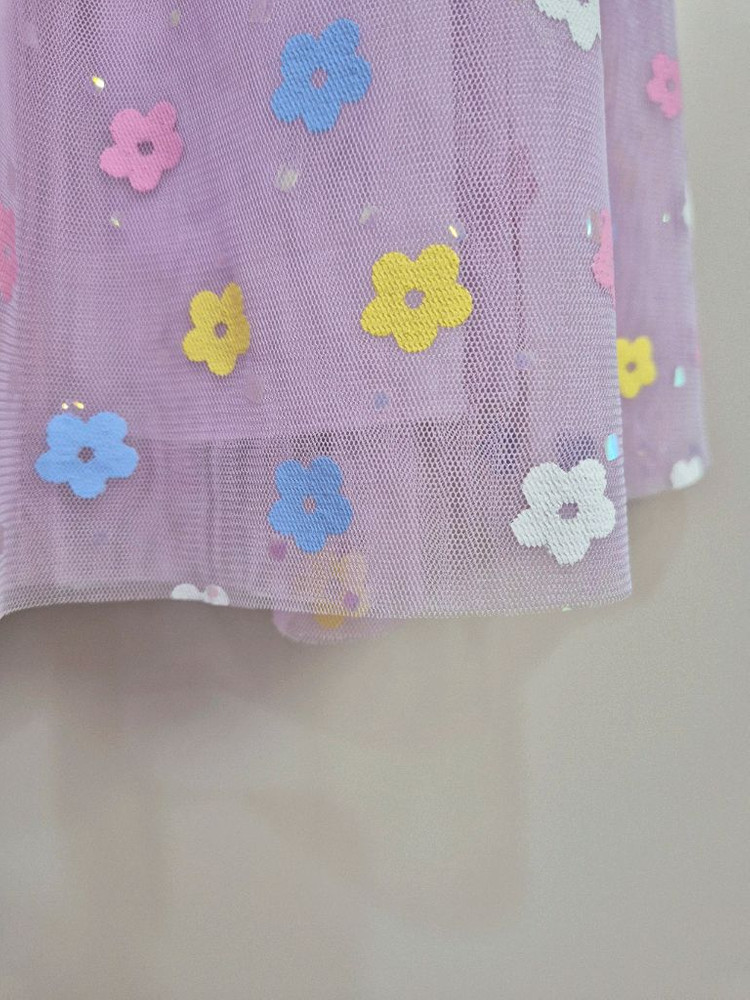 프렌치캣 연보라 꽃샤원피스 120사이즈--4