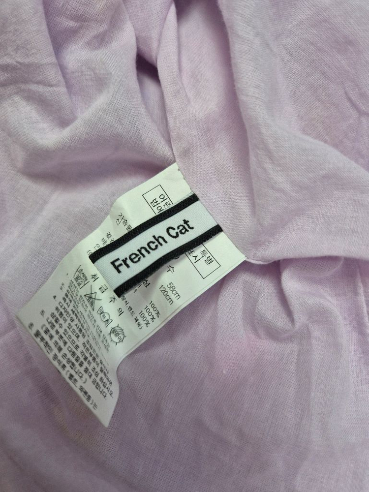 프렌치캣 연보라 꽃샤원피스 120사이즈--5