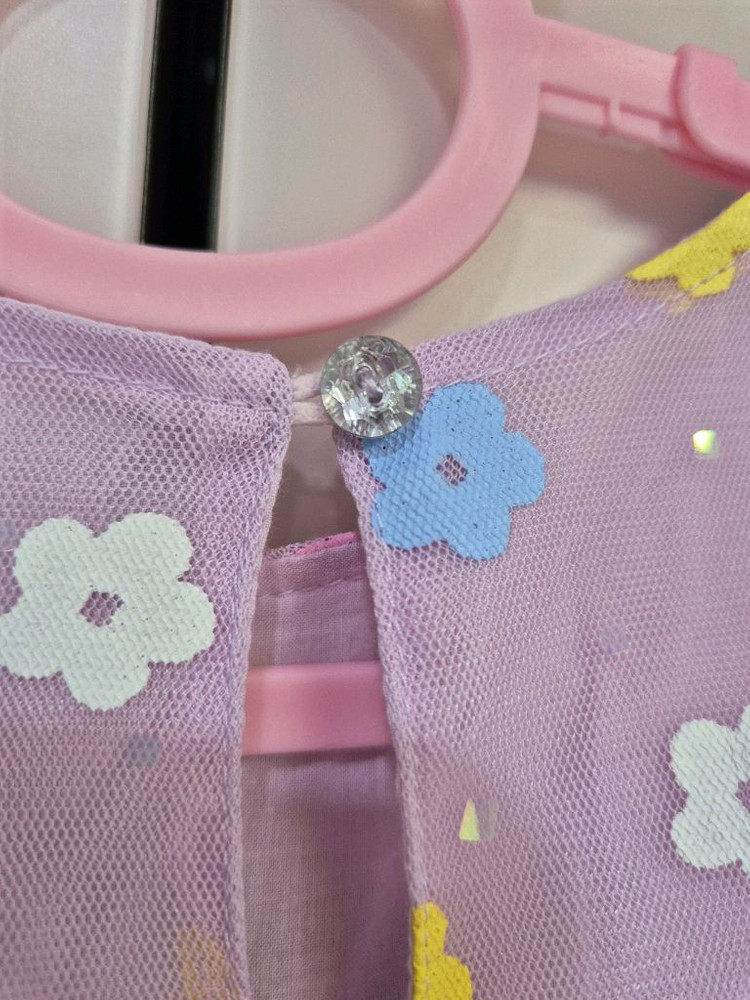 프렌치캣 연보라 꽃샤원피스 120사이즈--3