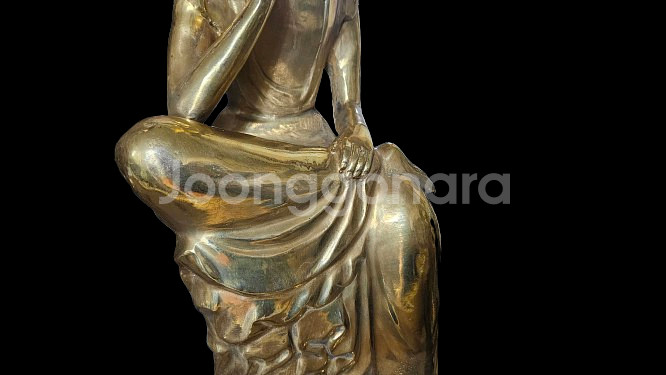 골동품 앤틱 인테리어 황동 반가사유상--2
