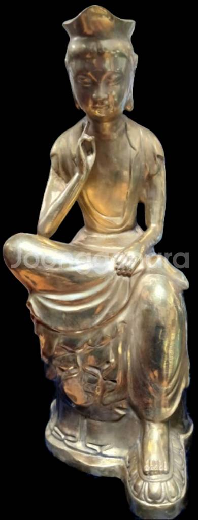 골동품 앤틱 인테리어 황동 반가사유상--6