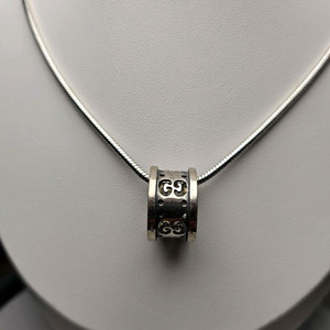 스레이크체인 은목걸이(42cm)+실버 링펜던트2종