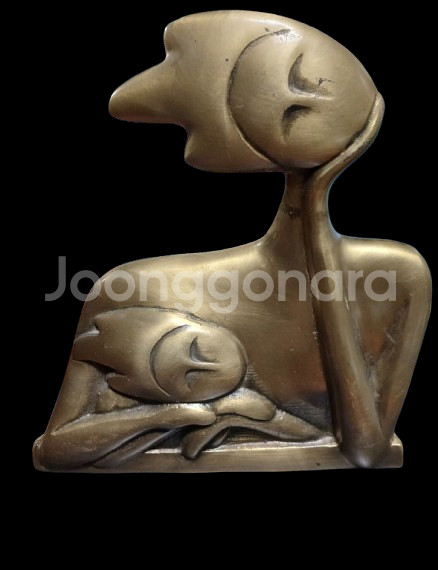 골동품 앤틱 인테리어 황동 모자 조형물--0