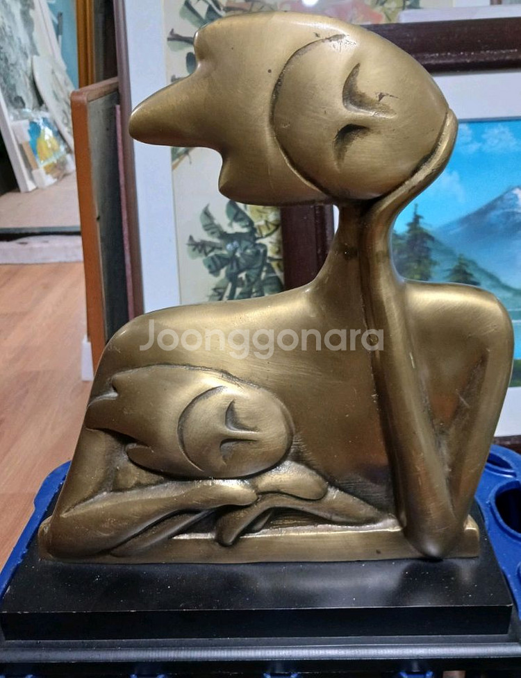 골동품 앤틱 인테리어 황동 모자 조형물--2