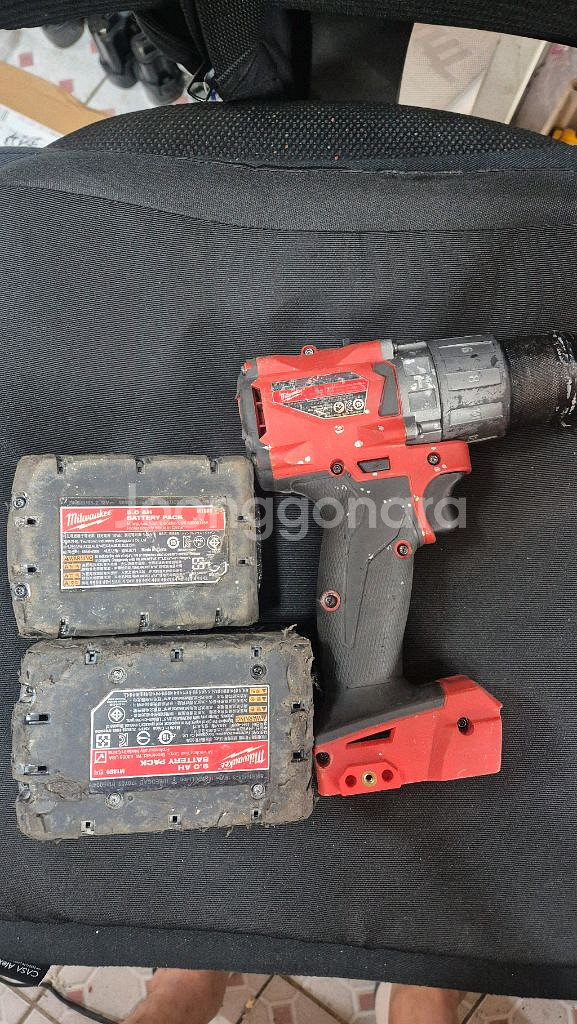 정품 밀워키 m18 fuel 해머드릴+배터리2개 일괄--2