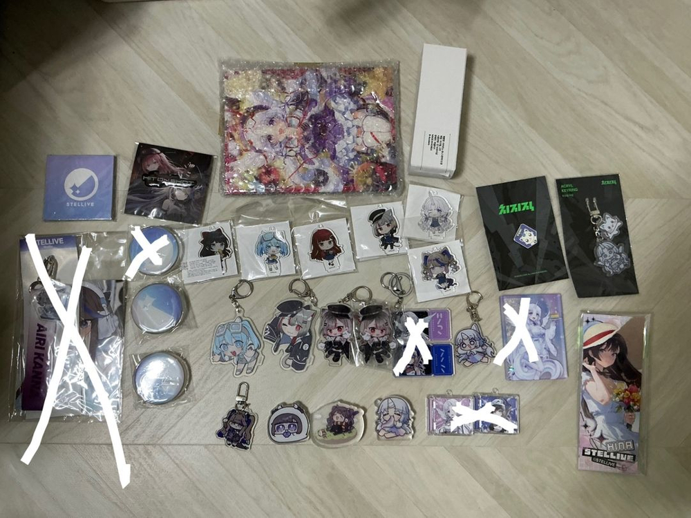 스텔라이브 굿즈(아이리 칸나, 아야츠노 유니) 이미지