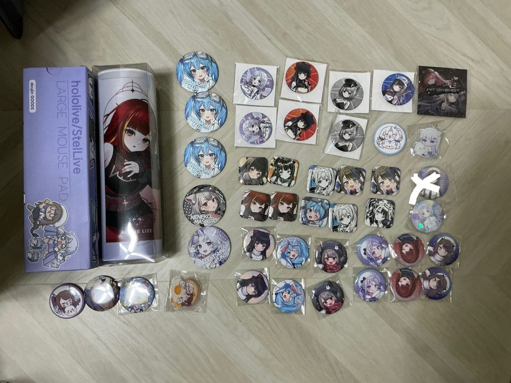 스텔라이브 굿즈(아이리 칸나, 아야츠노 유니) 이미지