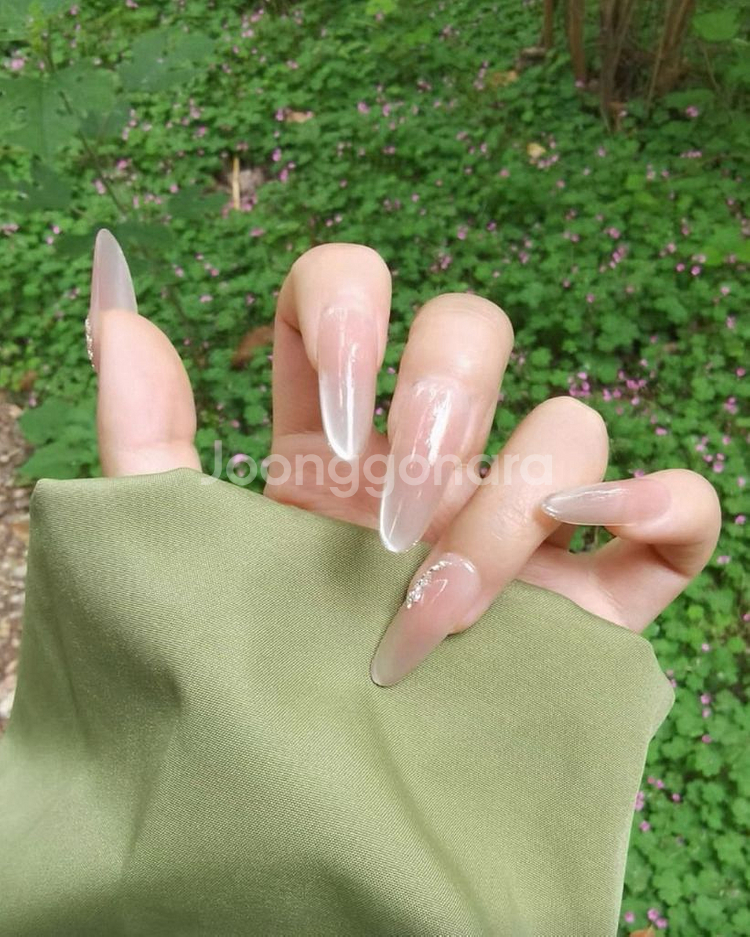 네일팁 + 네일팁 적용 양면 접착 스티커--1
