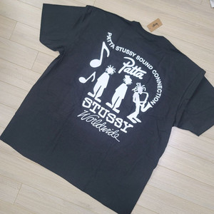 새상품 스투시 파타 (불량) 반팔 티셔츠 XXL 블랙