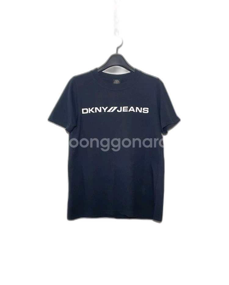 DKNY JEANS 디케이엔와이 여성 블랙 반팔 라운드--0
