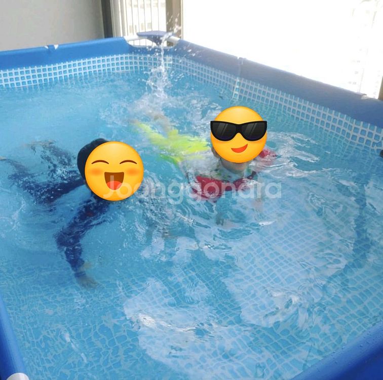 인텍스 프레임 풀장 28271 + 전동펌프--1