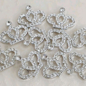 파츠 실버큐빅 왕관 10개 일괄