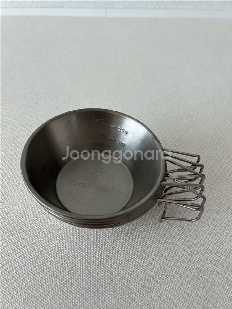 스노우피크 티타늄 시에라컵 4개 미사용--0