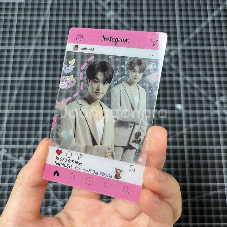 세븐틴 호시 투명 포카 포토카드 비공식 굿즈--7