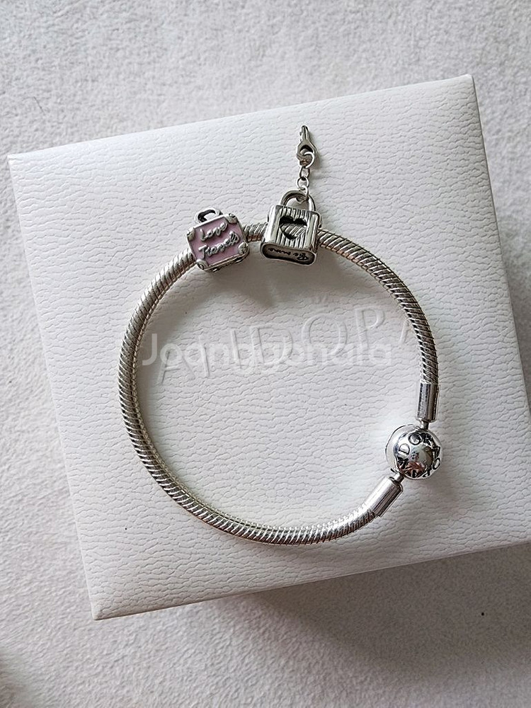 판도라 팔찌 17cm & 참2개 새상품 일괄--0