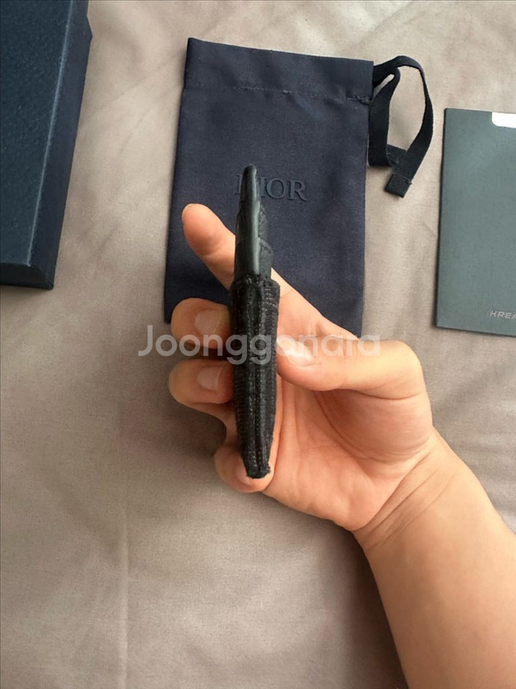 디올 오블리크 카드지갑 블랙--2