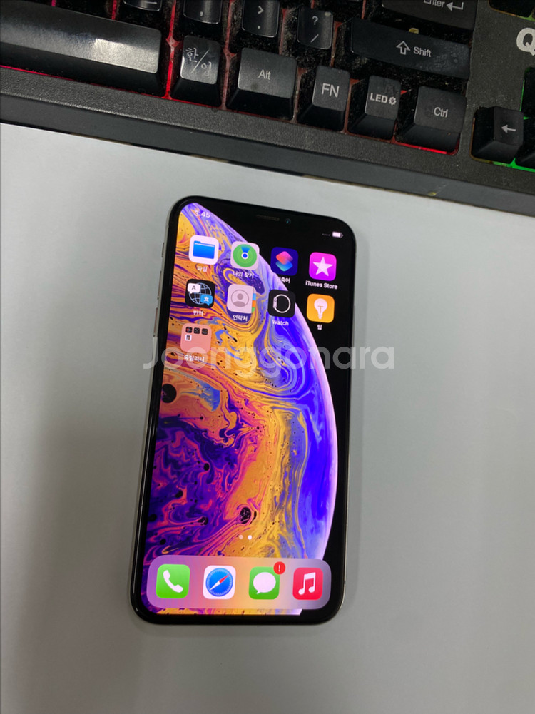 아이폰XS 실버 액정SS급 64GB 인스타 페이스X--1