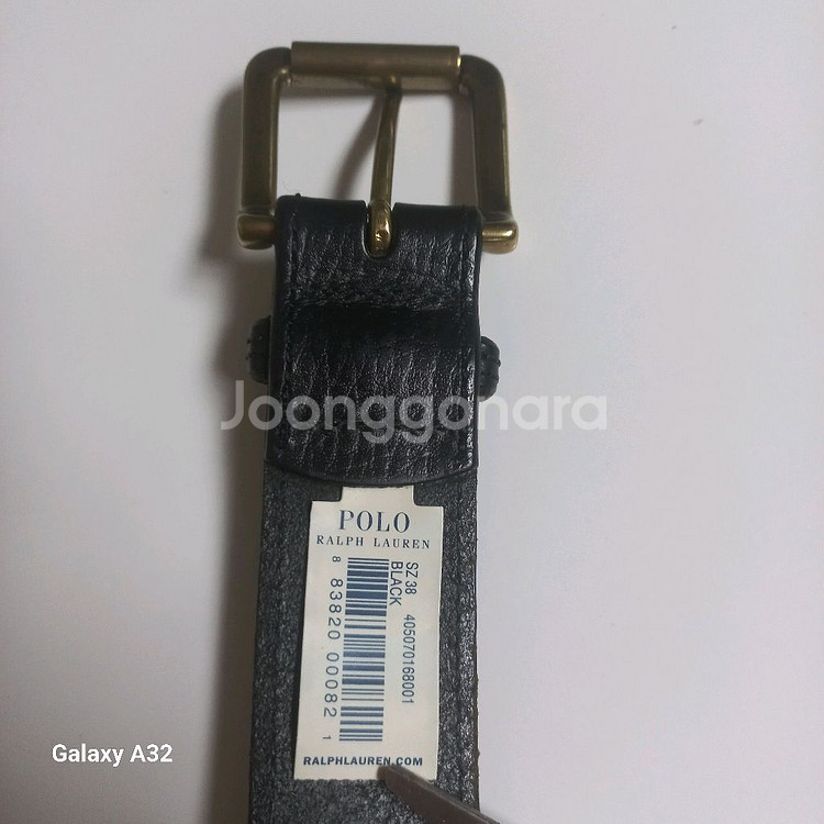 폴로 랄프로렌 블랙 가죽 벨트 38/95--0