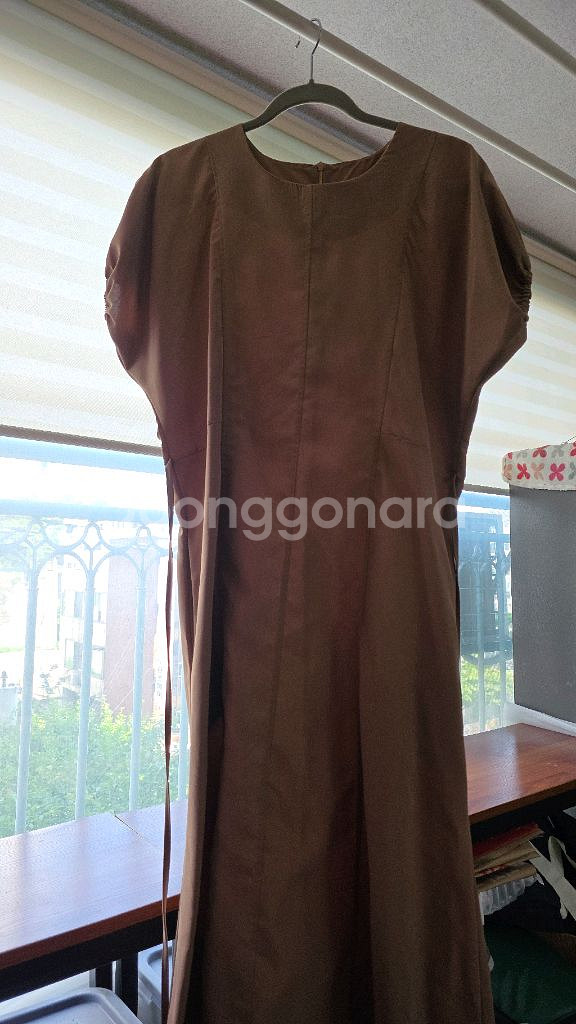 브라운 롱 원피스--2