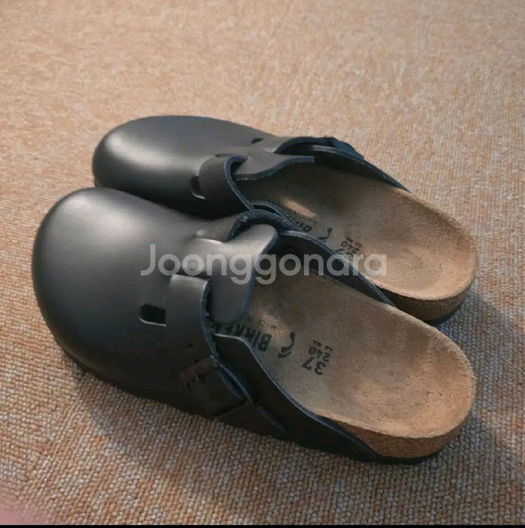 (새상품) 37 240 버켄스탁 보스턴 레더 블랙--0