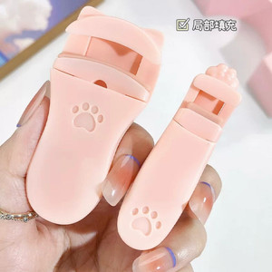 연분홍색 고양이 뷰러 세트 휴대용 미니 속눈썹 마스카라