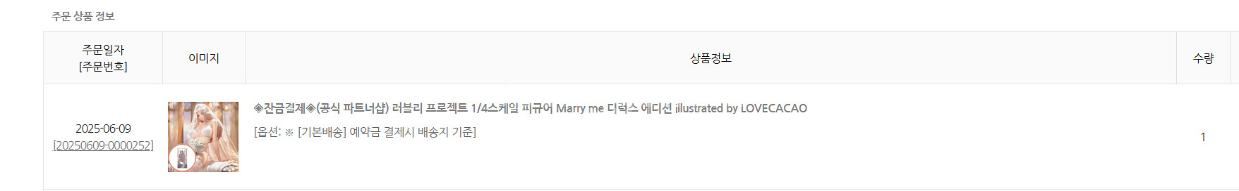 러블리 프로젝트 1/4 marry me 디럭스--1