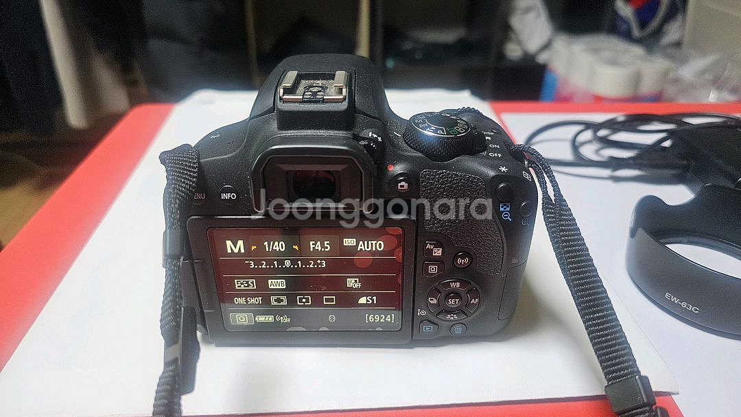 캐논 EOS 800D DSLR 카메라.배터리2개--6