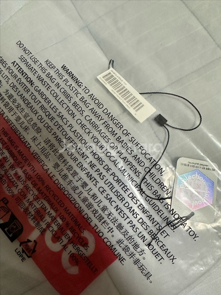 (XL)슈프림 스텐실 애쉬그레이 반팔티--5