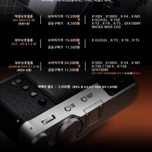213LAB 후지필름 x-m5 외부보호필름 상하판&전후