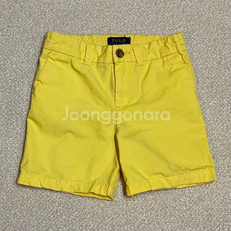 (정품) 폴로 신형 키즈 옐로우 반바지 24M--0