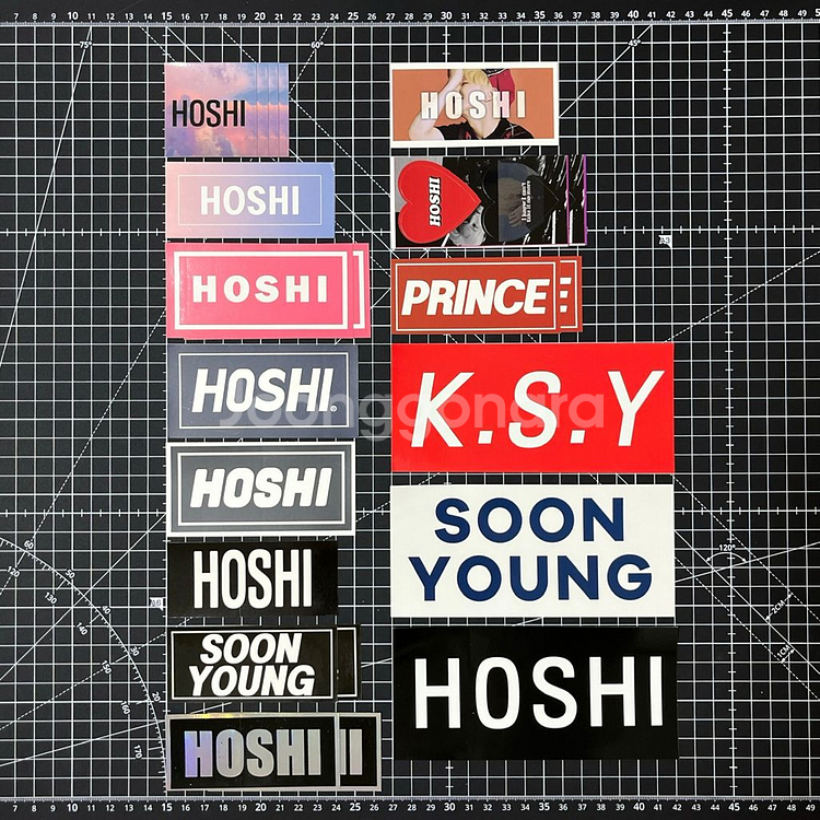 세븐틴 이름 네임 스티커 비공식 굿즈--1