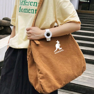 캉골가방 캉골에코백 캉골 대용량 캔버스 숄더백 카멜