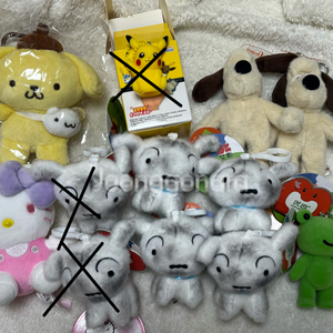 산리오 흰둥이 피카츄 그로밋 개구리 마리오 인형키링