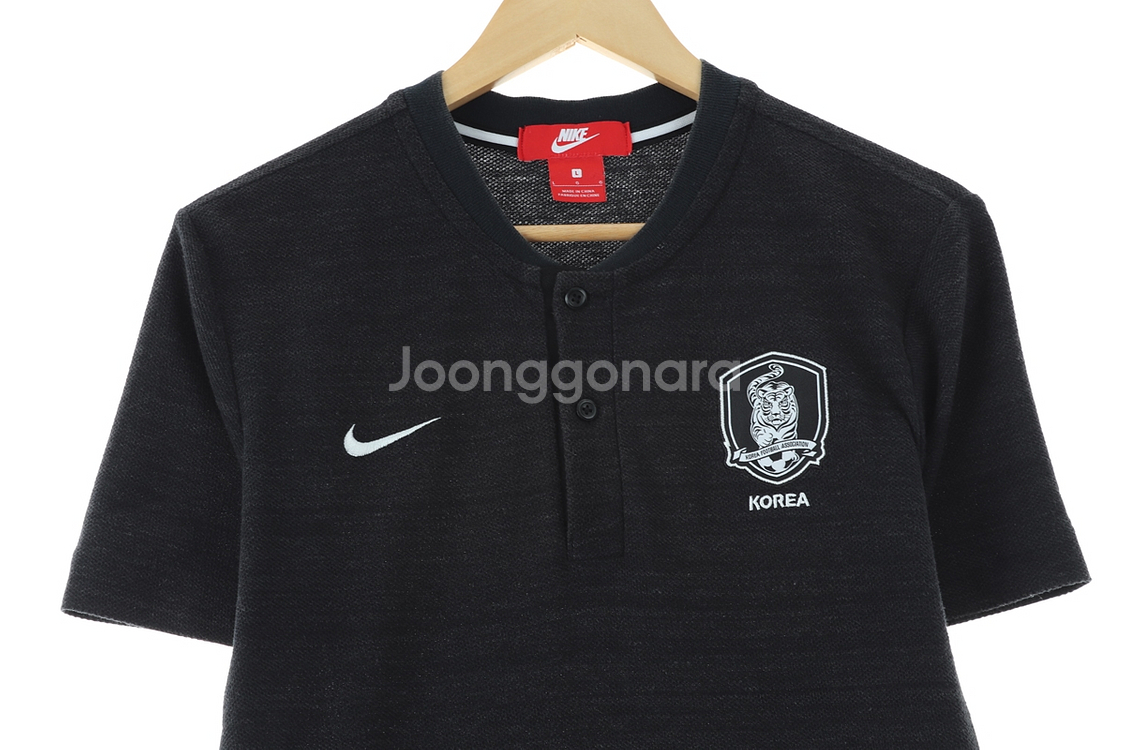 (L) 나이키 반팔 카라 티셔츠 축구 한국 국대--1